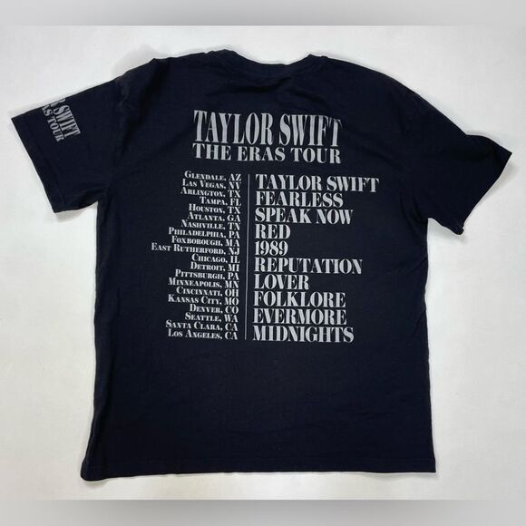Taylor Swift The Eras Tour Graphic T-shirt Women Medium Black Music - Picture 4 of 7